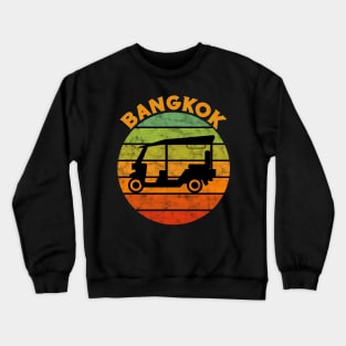 Bangkok Tuk Tuk On A Rainbow Of Colors Crewneck Sweatshirt